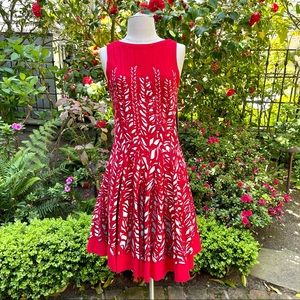 Nic+Zoe Twirl Knit Dress Red Sz S